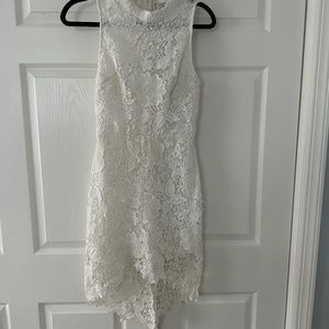 White ASTR lace midi Dress